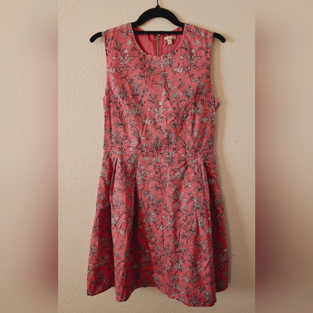 Gap Spring Cotton Floral Print Dress With Pockets